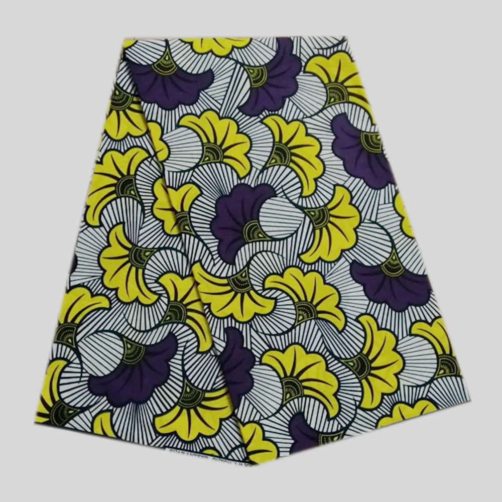 Нигерийские кружевные ткани ASO EBI Африканский хлопок Принт Анкара высокое качество настоящий воск Pagne Africain Анкара воск настоящий - Цвет: as picture