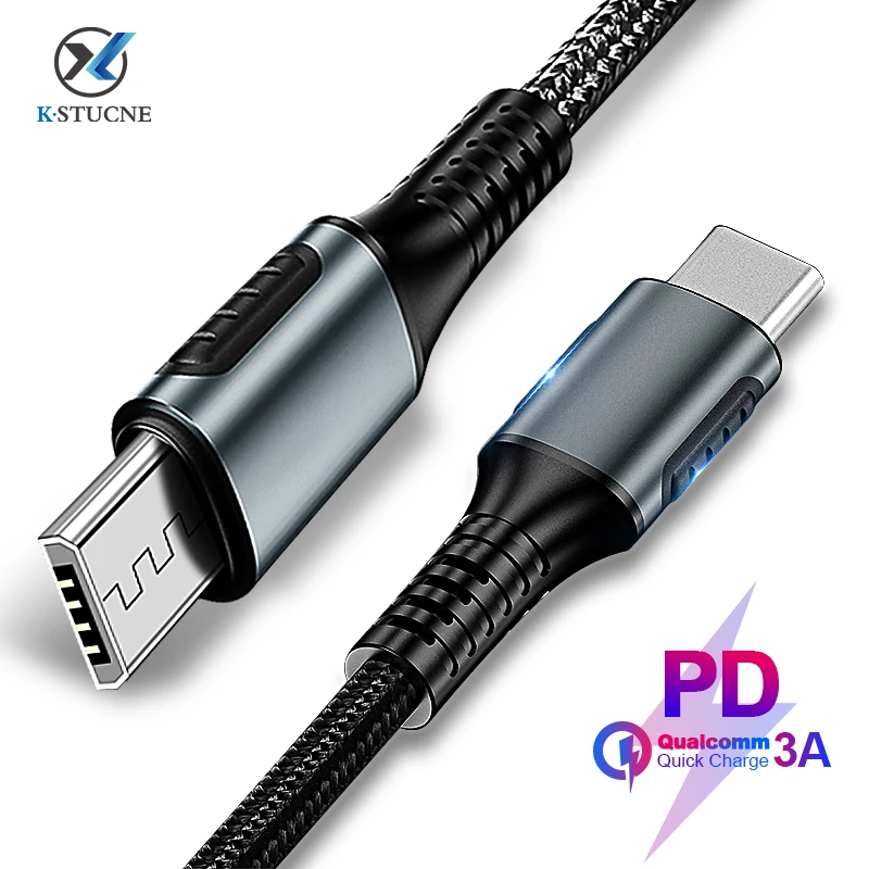 Кабель Type C USB Micro для Samsung Xiaomi B с разъемом Male совместимый Macbook быстрая