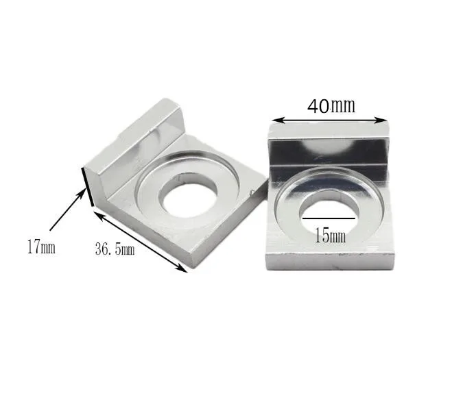 silver 40mm 1 пара 6 цветов 15 мм квадратный алюминиевый натяжитель цепи регулятор для мотоцикла модификация Запчасти Аксессуары - Цвет: silver 40mm