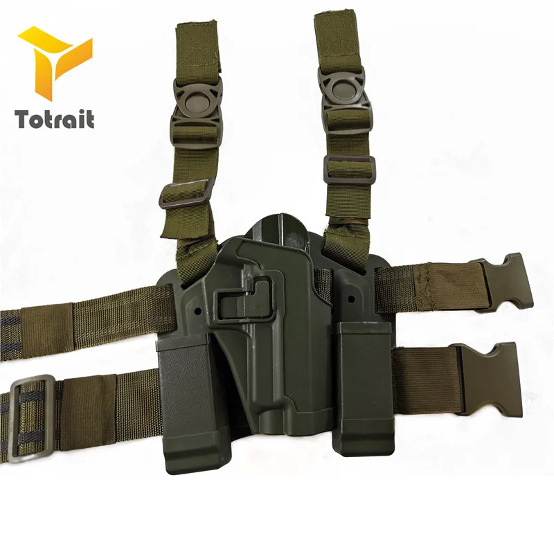 Totrait тактический CQC Бедро Боевая кобура пистолет полимер падение ноги для Sig P226