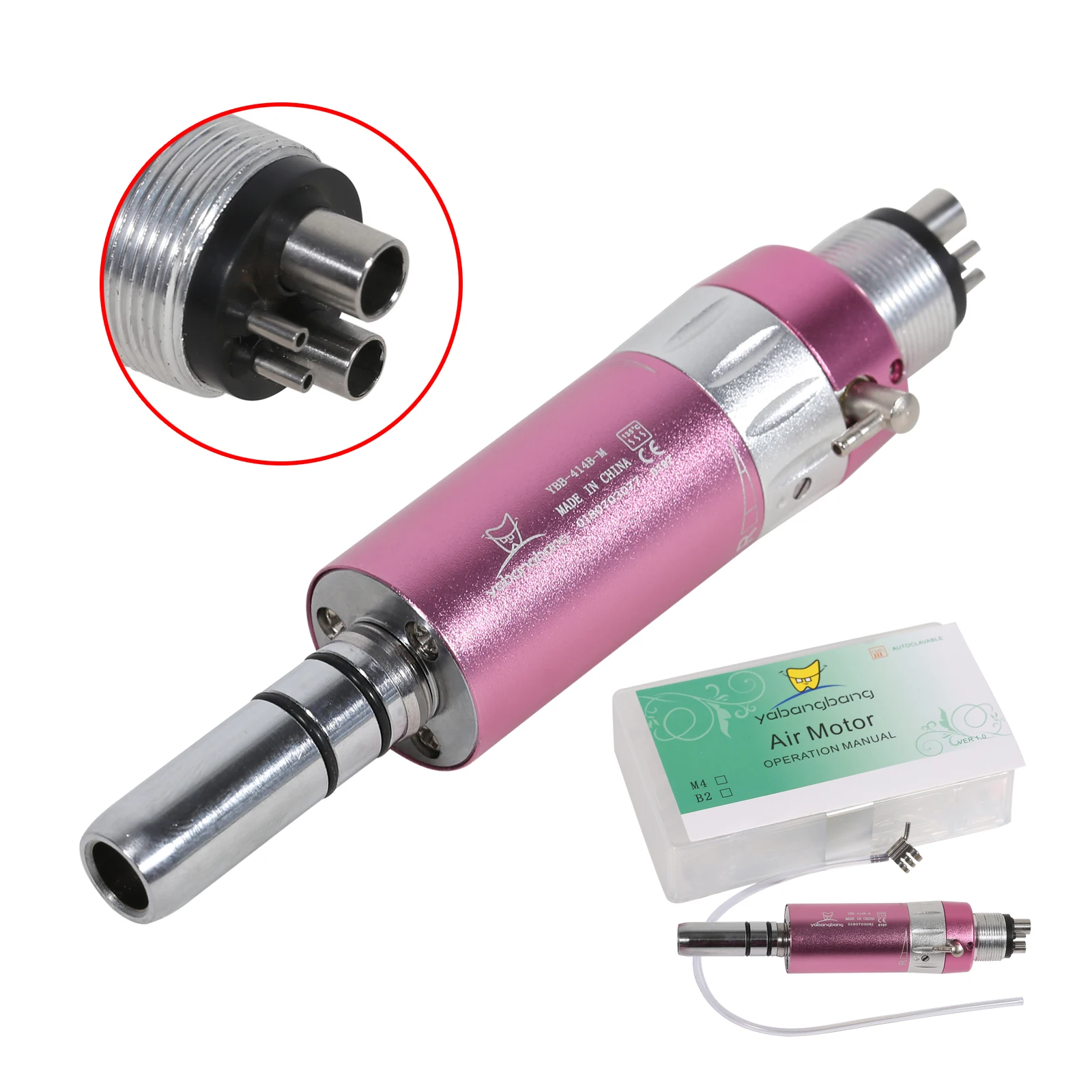 3 Color Dental NSK Style Slow Speed Latch Contra Angle/Straight/Motor Handpiece External / Outer Water Spray