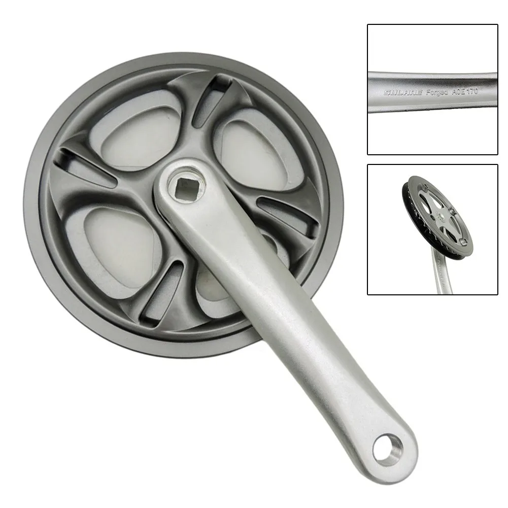 

Bicycle 42T Cotterless Chainset Universal Single-speed Folding Bicycle Crank Set 170mm Crank Arm Double Shield Crankset Parts