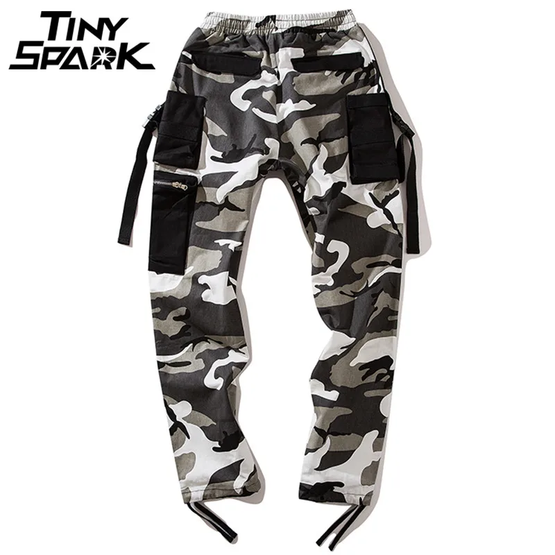 Штаны-шаровары в стиле хип-хоп камуфляжные мужские брюки-карго тактические