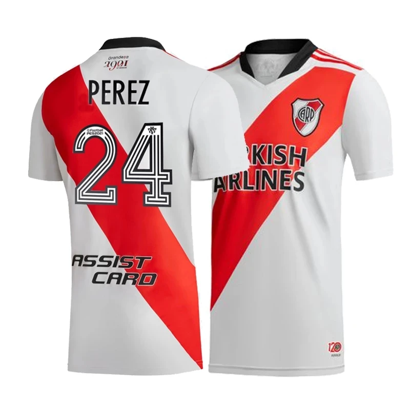 

120 ANIVERSARIO High quality 2021 2022 River Plate Jerseys T-shirt customize Perez M.Suarez Ponzio Borre Nicolas De La Cruz