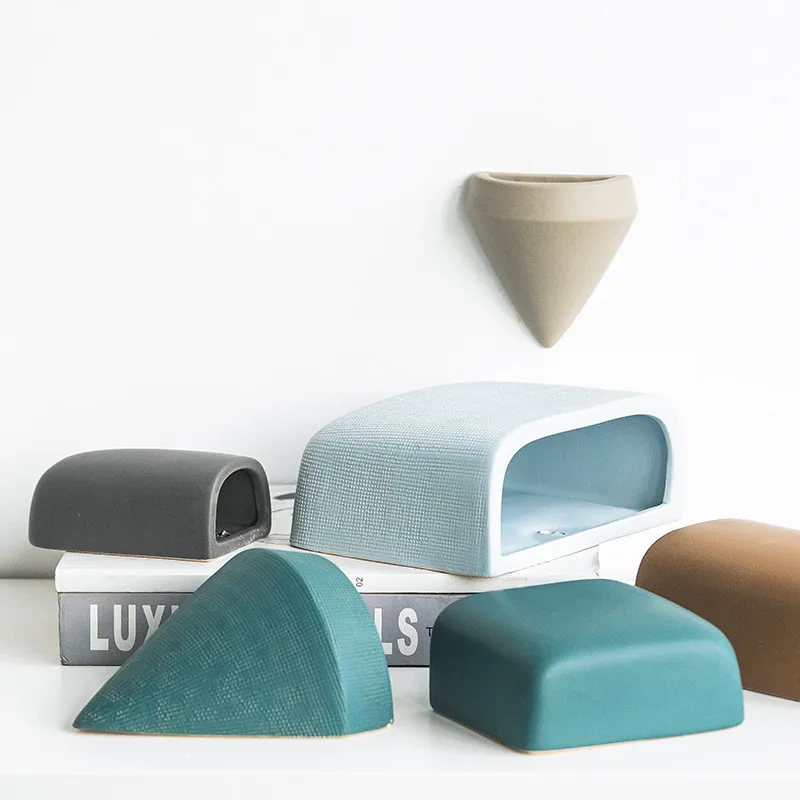 Креативная керамическая ваза для цветов в скандинавском стиле настенная