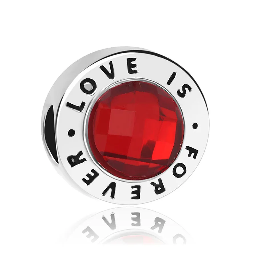 Бусины из серебра 925 пробы в виде красного яблока клубники любовного вина