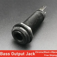 10pcs 14 6 35mm electric guitar bass input output jack socket plug connector for electic guitar replacement parts