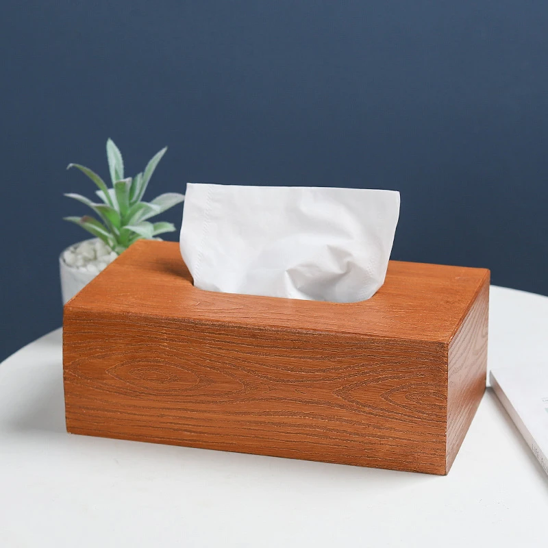 

Винтажная деревянная коробка для салфеток, декоративная коробка для хранения для дома, обеденный стол, держатель для бумажных полотенец, ак...