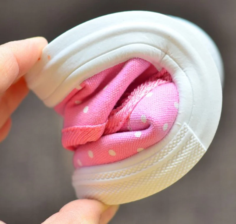 Girls Canvas Shoes Slip On Pink Denim Baby Loafers Kids Lovely Footwear Nina Zapatos Chaussure SandQ 2021 Spring Autumn New