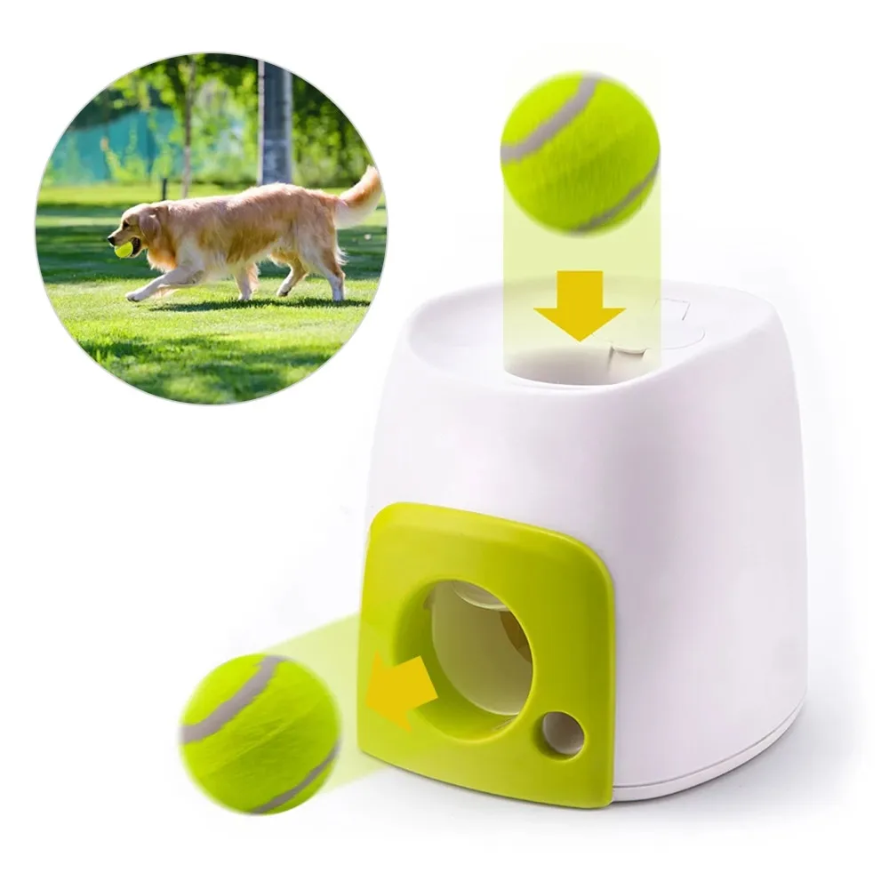

Pet Toy Spill Feeder Dog Smart Feeding Ball Machine Dog Toy Stuffe Toy Interactive Traini Smart FeederTeeth Chewing Launcher Toy