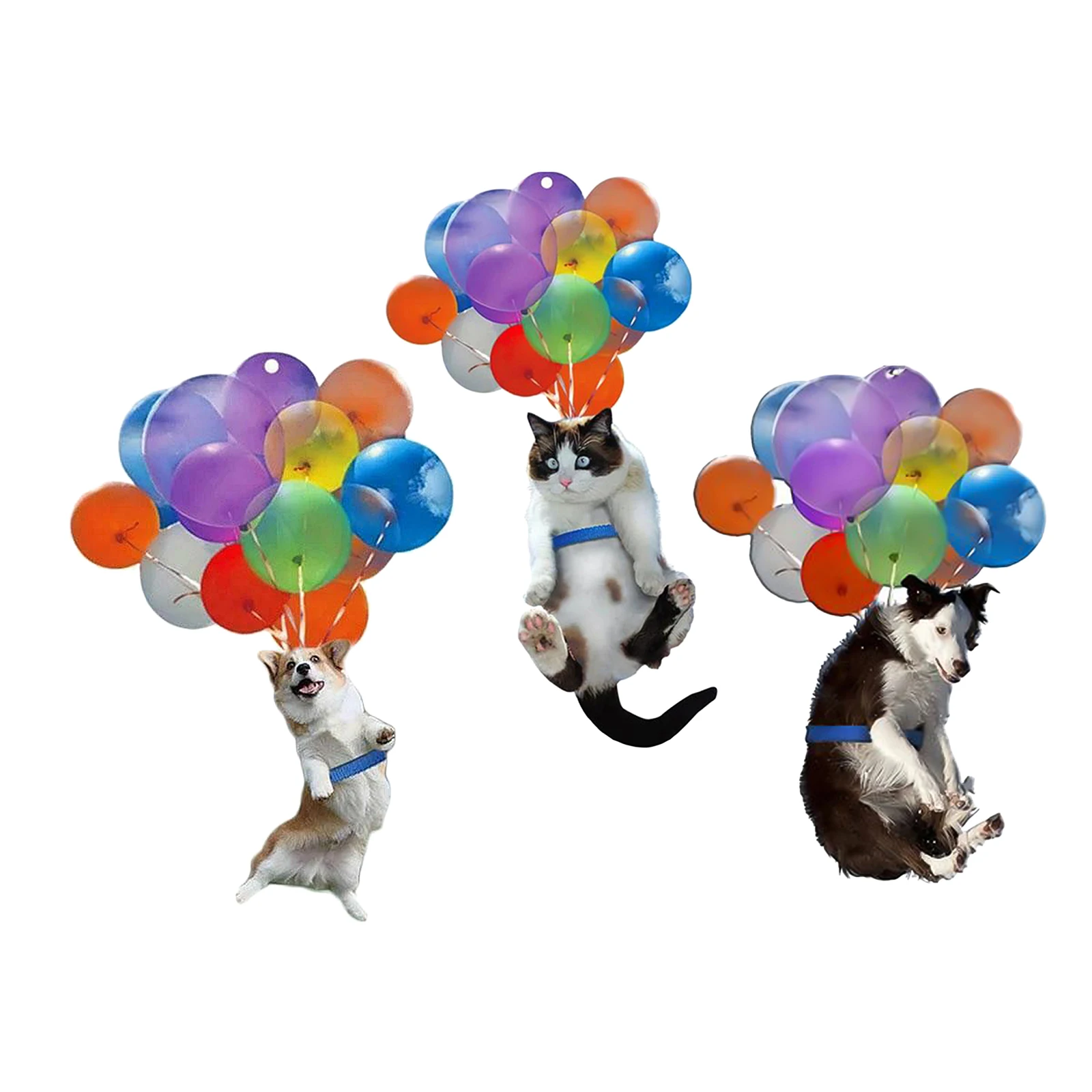 

Cute Car Hanging Ornament Pendant with Colorful Balloons Window Ornament