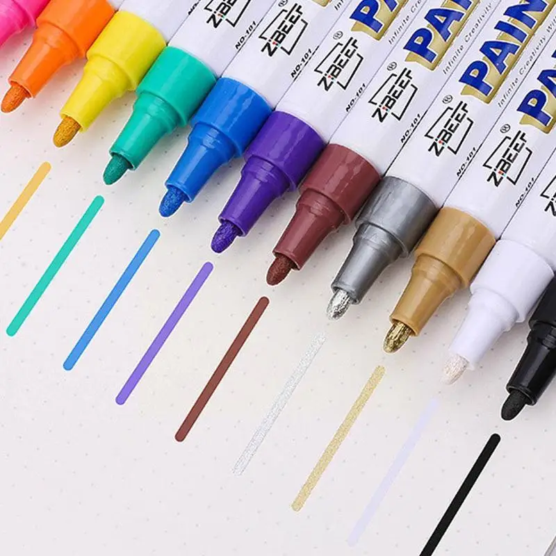 Car Tire Marking Pen Waterproof Permanent Paint Marker Rubber Tyre 11 For Auto Color |