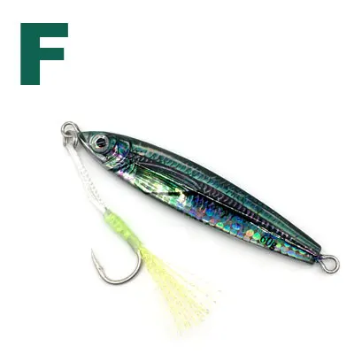 New DRAGER Metal Cast Jig Spoon20G 35G 60G Shore Casting Jigging Lead Fish Sea Bass Fishing Lure Artificial Bait Tackle - Цвет: F