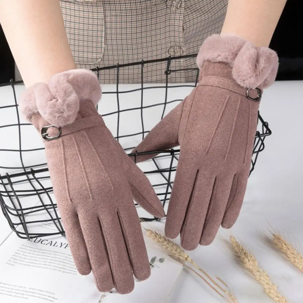 

Велосипедные перчатки, зимние перчатки с плюшевой подкладкой, износостойкие элегантные модные велосипедные перчатки с регулируемой пряжк...