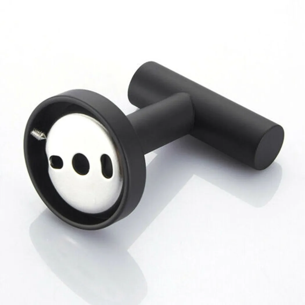 

Matte Black Towel Hook Robe Hanger Holder Made Of High Quality Materia Stainless Steel Bathroom Wall Mounted