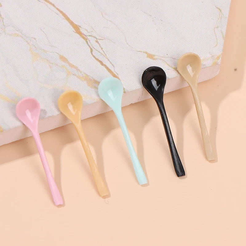 

1Pc Mini Ice Cream Dessert Yogurt Spoon Kitchen Decorations Pretend Doll House Miniature Accessories