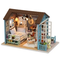 doll house wooden furniture diy house miniature box puzzle assemble 3d miniaturas dollhouse kits toys for children birthday gift