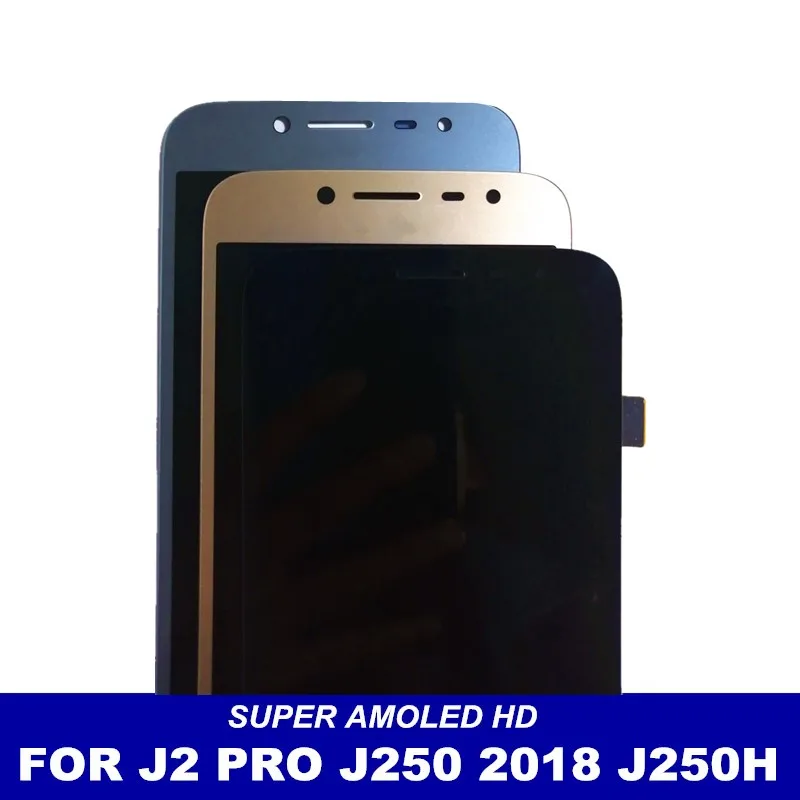Протестированный и отрегулированный яркость J250 ЖК экран для samsung Galaxy J2 Pro 2018 J250F