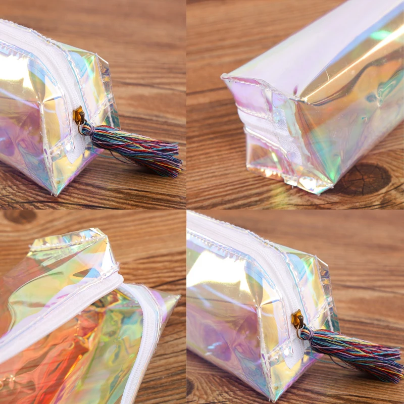 Цветная сумка-карандаш для карандашей ПВХ прозрачный чехол на молнии ручки милый