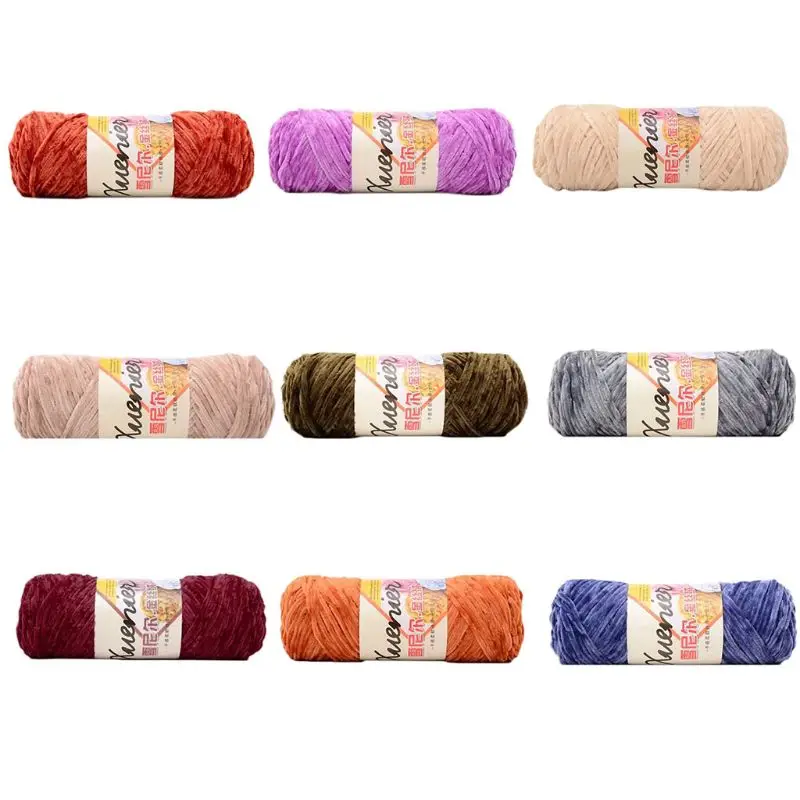 100 г синель ручная вязка Толстая вязаная крючком нить для рукоделия шарф свитер