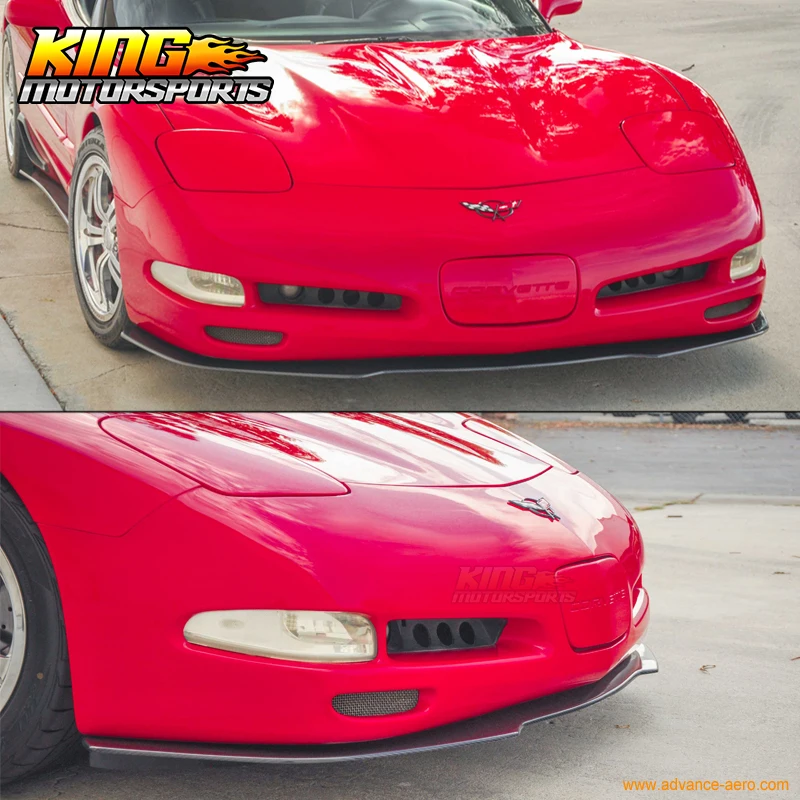 Подходит для 97 04 Chevy Corvette C5 IK стильный сплиттер губ переднего бампера из