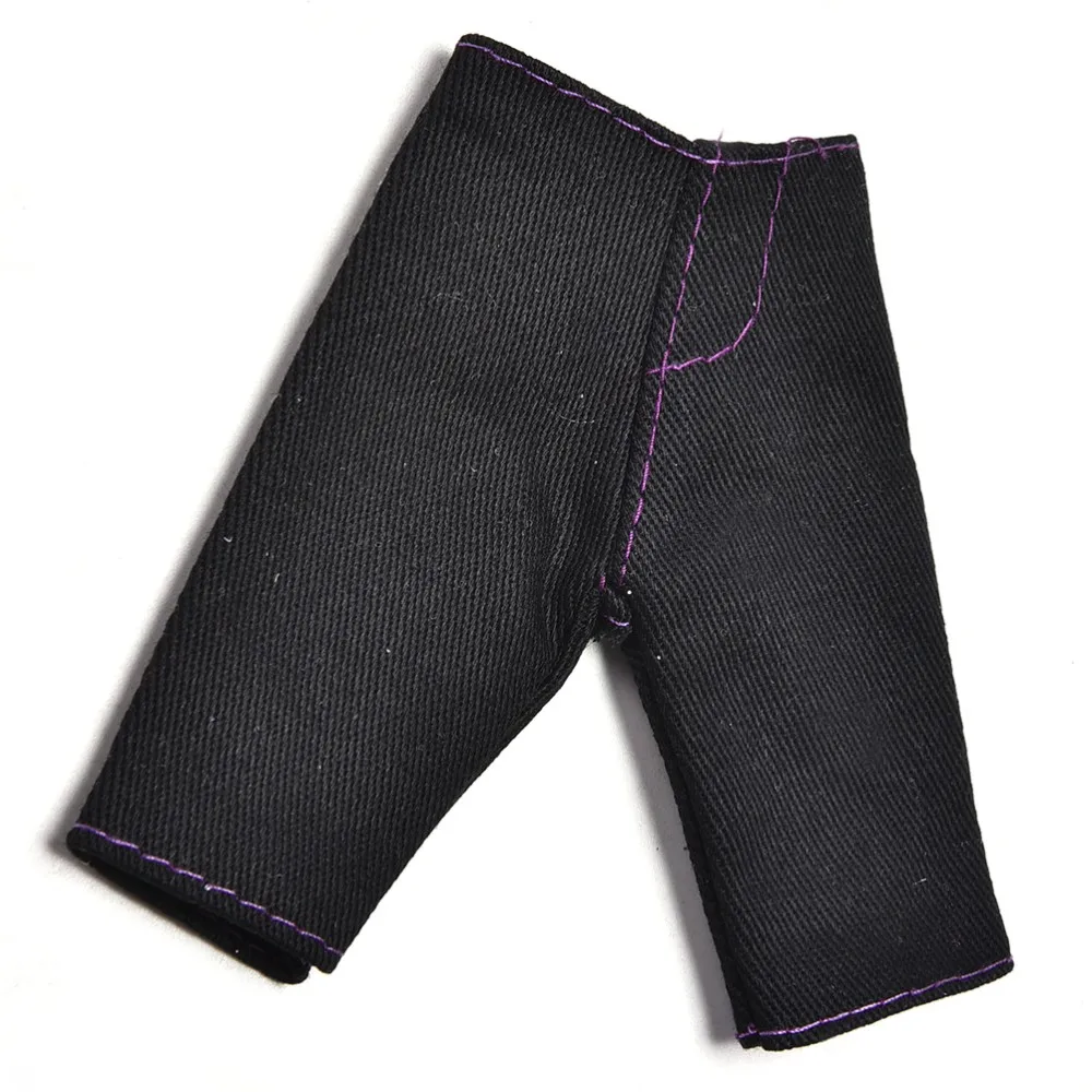 

2Pcs/Set Handmade New Summer Casual Cool Striped Print Shirt Black Short Pants For Doll Ken