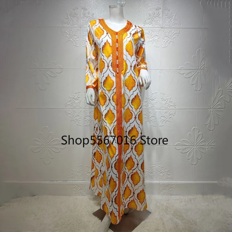 Мусульманское женское абайя пакистанское платье Дубаи богемный кафтан