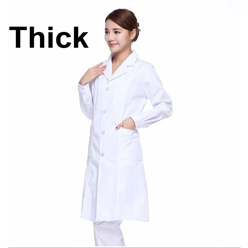 White thick full Высокое качество короткий и полный рукав спа Больница униформа медсестры женское платье Медицинские костюмы Твердые Скраб Топы клиника одежда - Цвет: White thick full