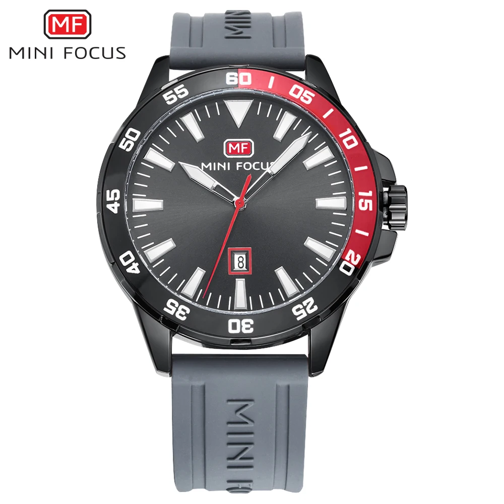 MINIFOCUS модные спортивные наручные часы Для мужчин кварцевые аналоговые Дата Часы