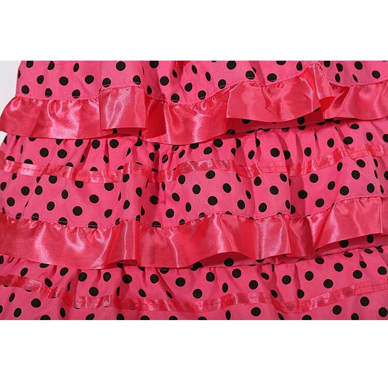 Традиционное испанское платье для танцев фламенко девочек классическая юбка