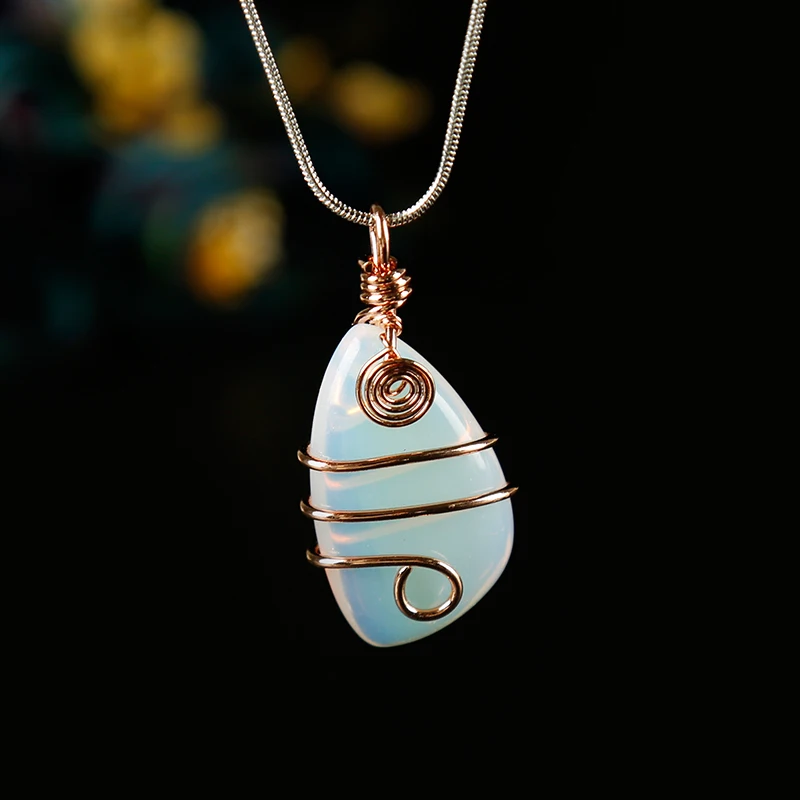 1 шт. кулон с намоткой ручной работы из натурального кристалла минералы