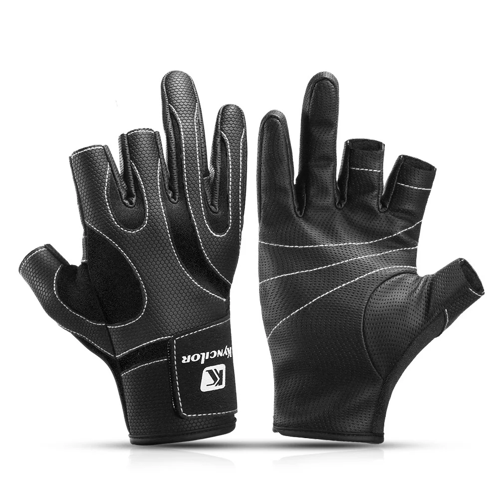 Перчатки с тремя пальцами для рыбалки мужские женские противоскользящие