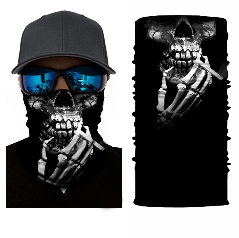 3D Bandana Headband Braga Cuello Outdoors Neck Buffs Joker Anonymous Seamless Skull Motorcycle Face Mask Winter Scarf | Спорт и