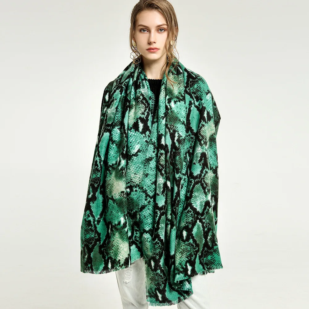 2021 новый акриловый модный теплый и холодный шарф-шарф со змеиным узором для