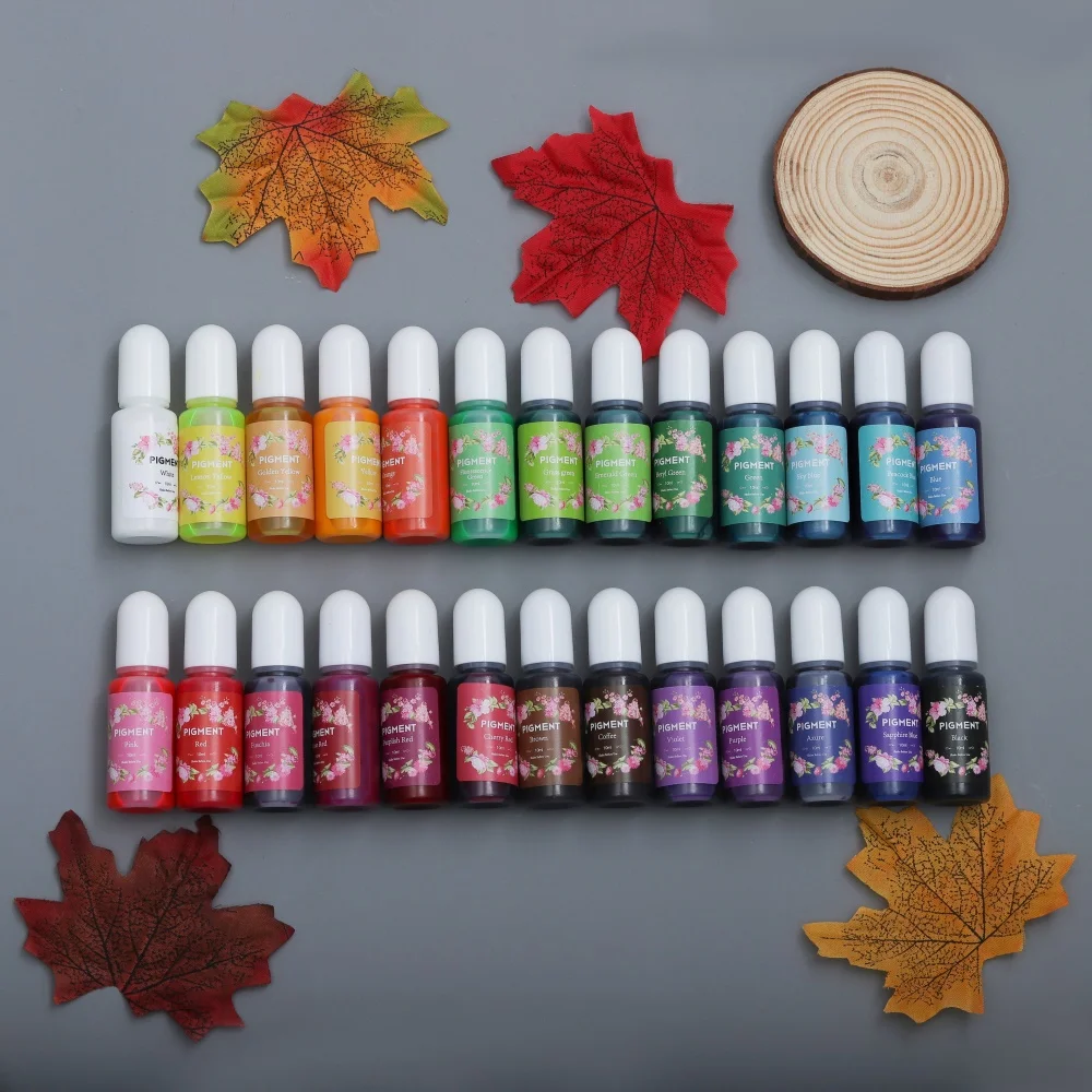 26 цветов 10 мл эпоксидная смола пигментная жидкость УФ-смола краситель для DIY Rsein