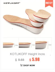 KOTLIKOFF, увеличивающая рост, стелька, регулируемая, 2 слоя, 4,5 см, на воздушной подушке, невидимые подушечки, стельки, стельки для обуви, для мужчин/женщин