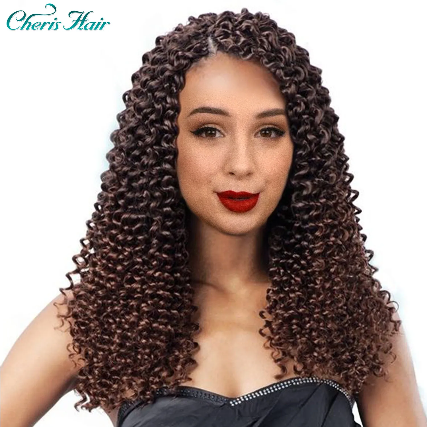 Вязанные вязанные волосы волнистые кудрявые 14 дюймов/100 г/шт. крючком для