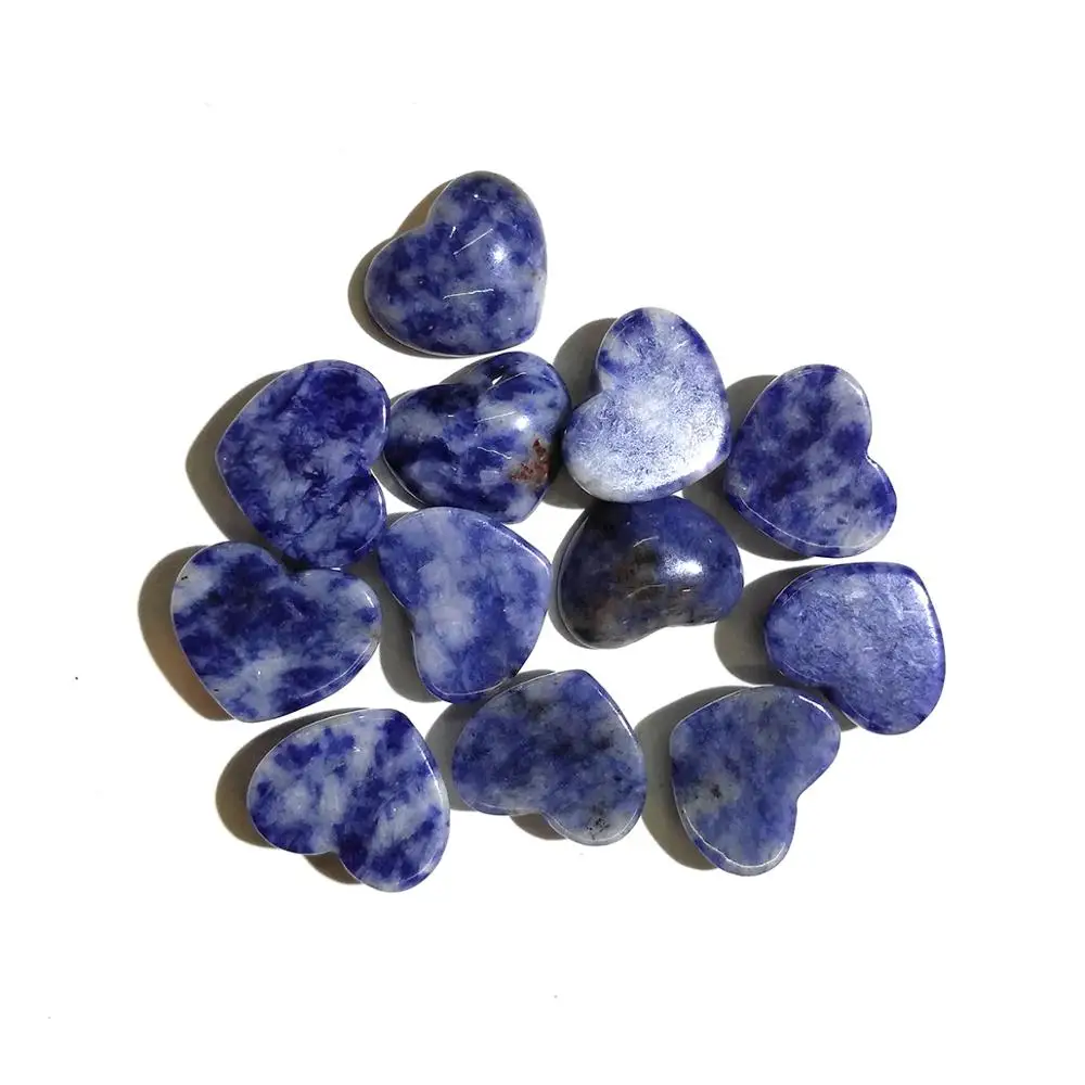 

5pcs Natural Stone Heart Beads Cabochon Semi-precious Stones No Hole Loose Beads for Jewelry Making DIY Findings Accessories