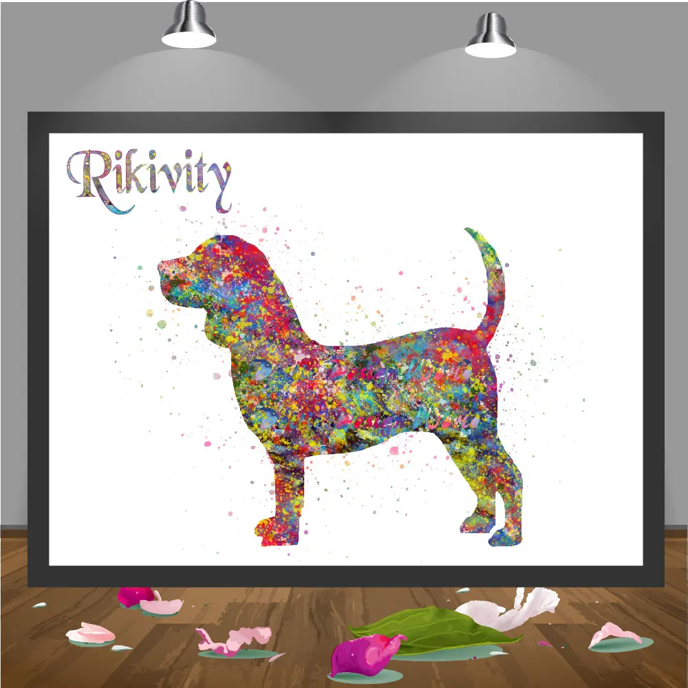 Rikivity Beagle с принтами собак настенная живопись на холсте принт собаки фотографии