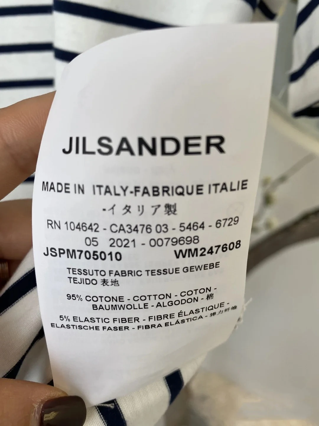 

2021 summer jilsander Striped Sweaters Women Medium-short Causal Pullovers Thin O-neck Top Korean Streetwear Women Clothes