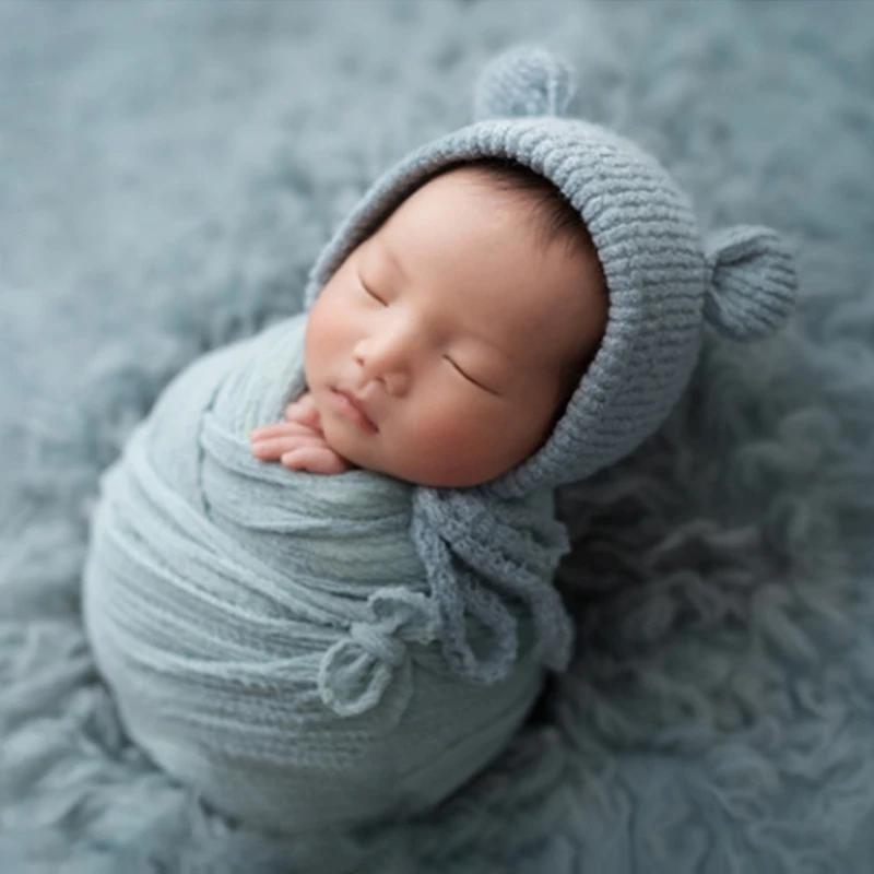 

Newborn Photography Posing Props Cute Crochet Knitted Hat Baby Infants Beanies Cap Photo Shooting Accessory