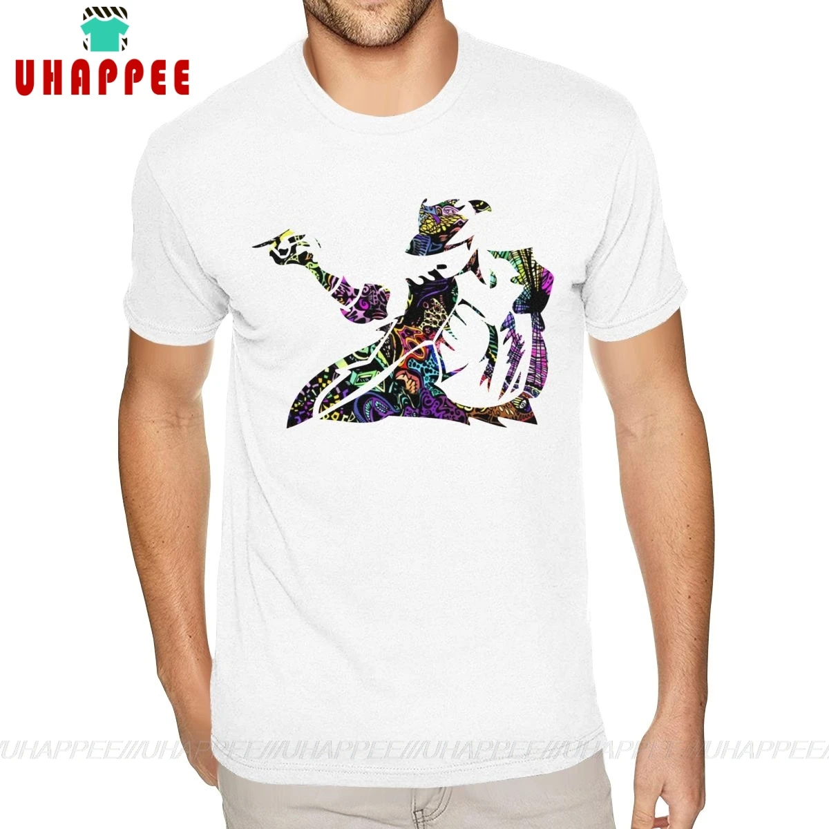 Мужская футболка с короткими рукавами белая хлопковая Футболка принтом Майкла