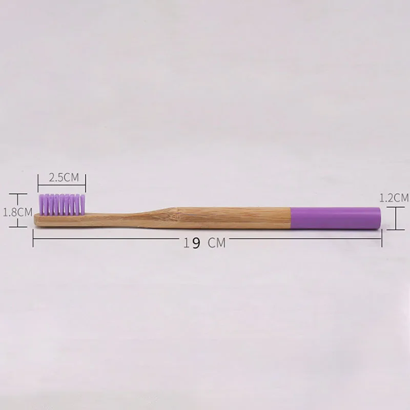 

1Pcs Natural Bamboo Baby Toothbrush with Round Handle Eco-friendly Baby Protective Toothbrush Kids Adult Supplies