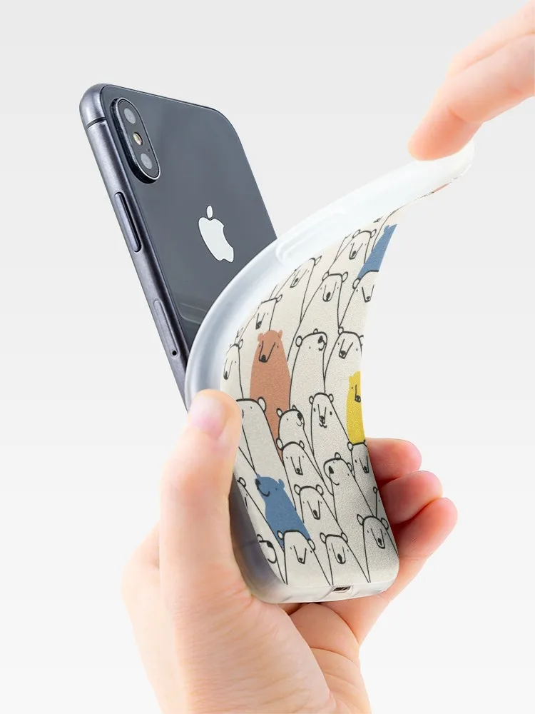 Чехол с изображением медведей для iphone 11 X XS Max XR милый кот Том 8 7 6 6S Plus Мягкий