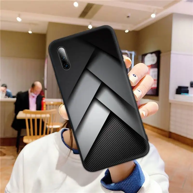 

Car carbon fiber simple black Silicone Phone Case for redmi 4X 5plus 6 6A7 7A 8 8A 9 note 4 8T 8pro 9 pro Case