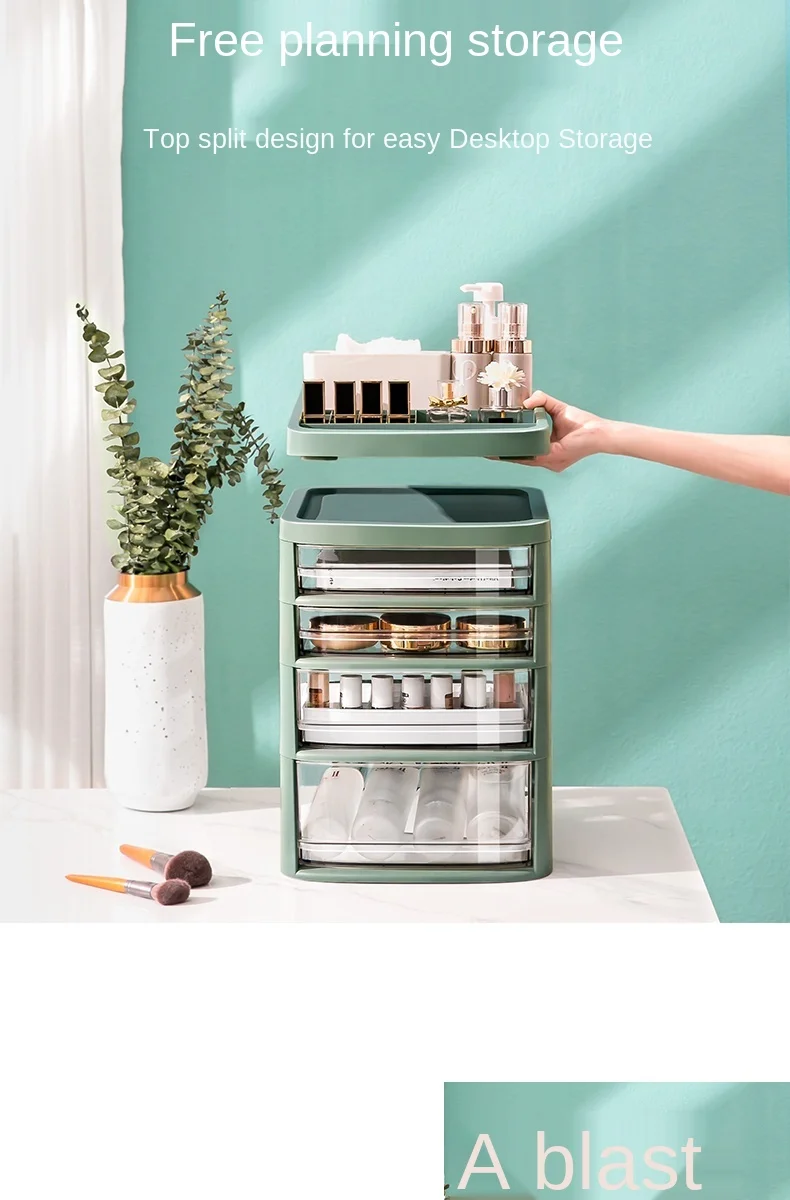 

Cosmetics Storage Cabinet Floor Lipstick Makeup Brush Desktop Storage Box Skin Care Products Drawer Style Rack