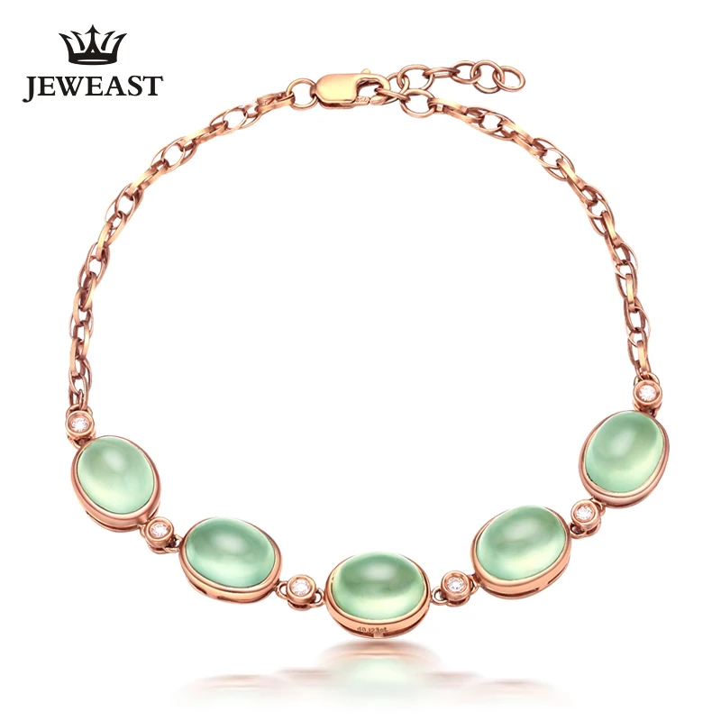 Женский браслет с натуральным изумрудом MAQ тонкий однотонный Браслет из чистого