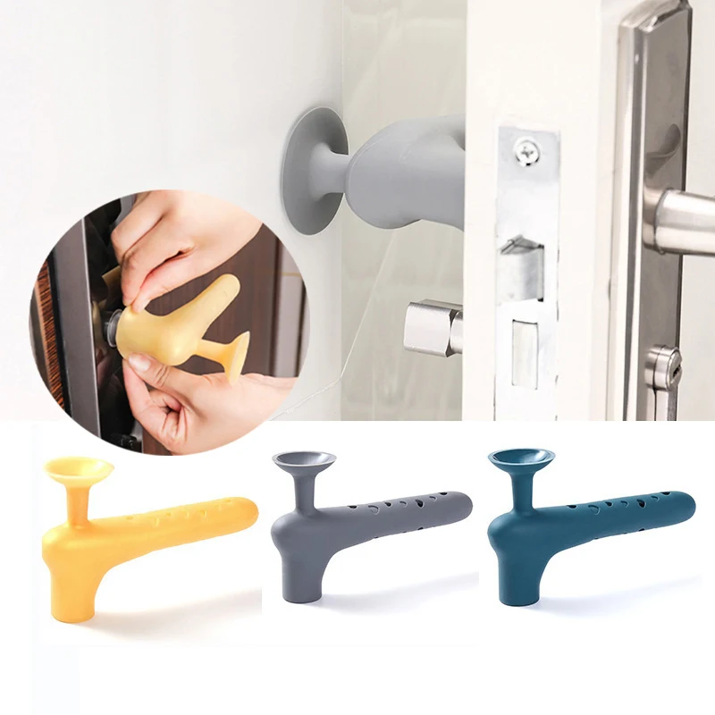 

Anti-collision Silicone Door Knob Covers Handle Mute Sleeve Pull Gloves Protector for Bedroom Baby Crash Cushion Door Stopper