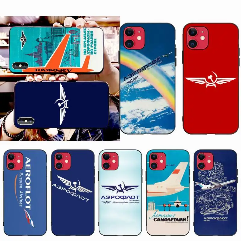 HUAGETOP Aeroflot авиационный русский пилот мягкий чехол на заказ для телефона iPhone 11 pro XS