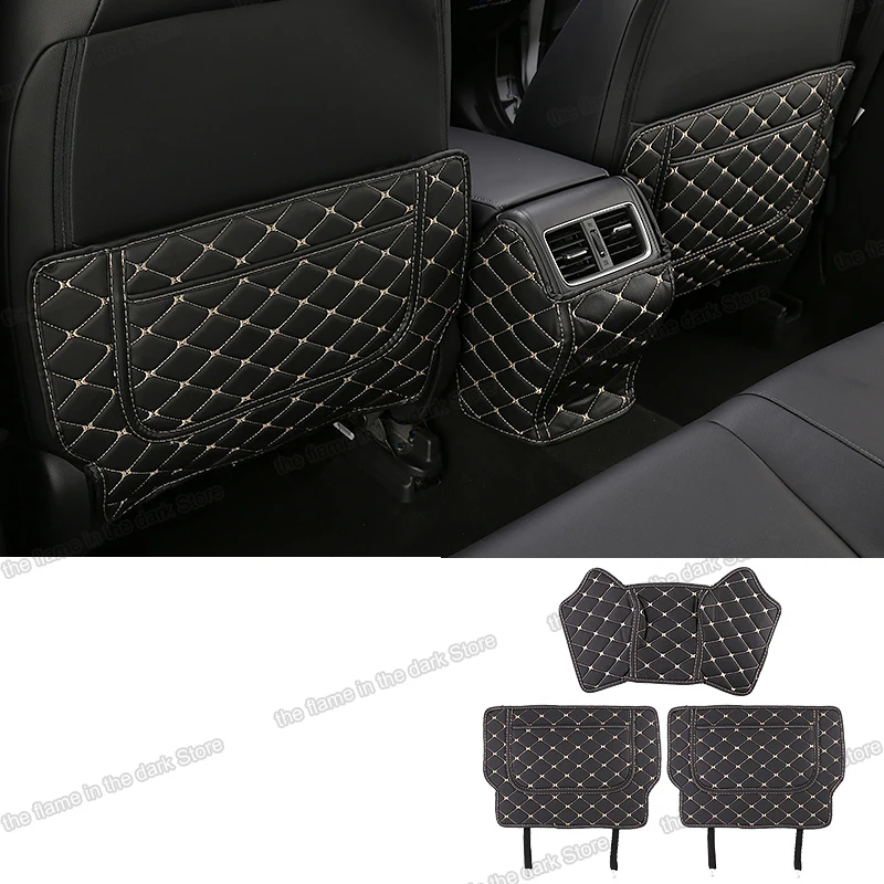 

lsrtw2017 fiber leather car seat armrest anti-kick mat for honda accord 2018 2019 2020 2021 sport accessories inteior styling